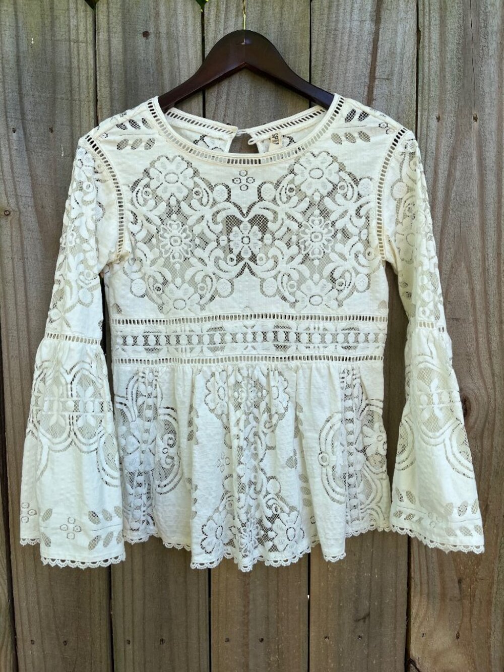 Spell & the Gypsy Collective- White Lace Bell Sleeve Blouse